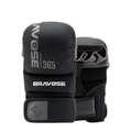 FitVora™ x Bravose: Pro-Series MMA Hybrid Sparring Gloves - Black