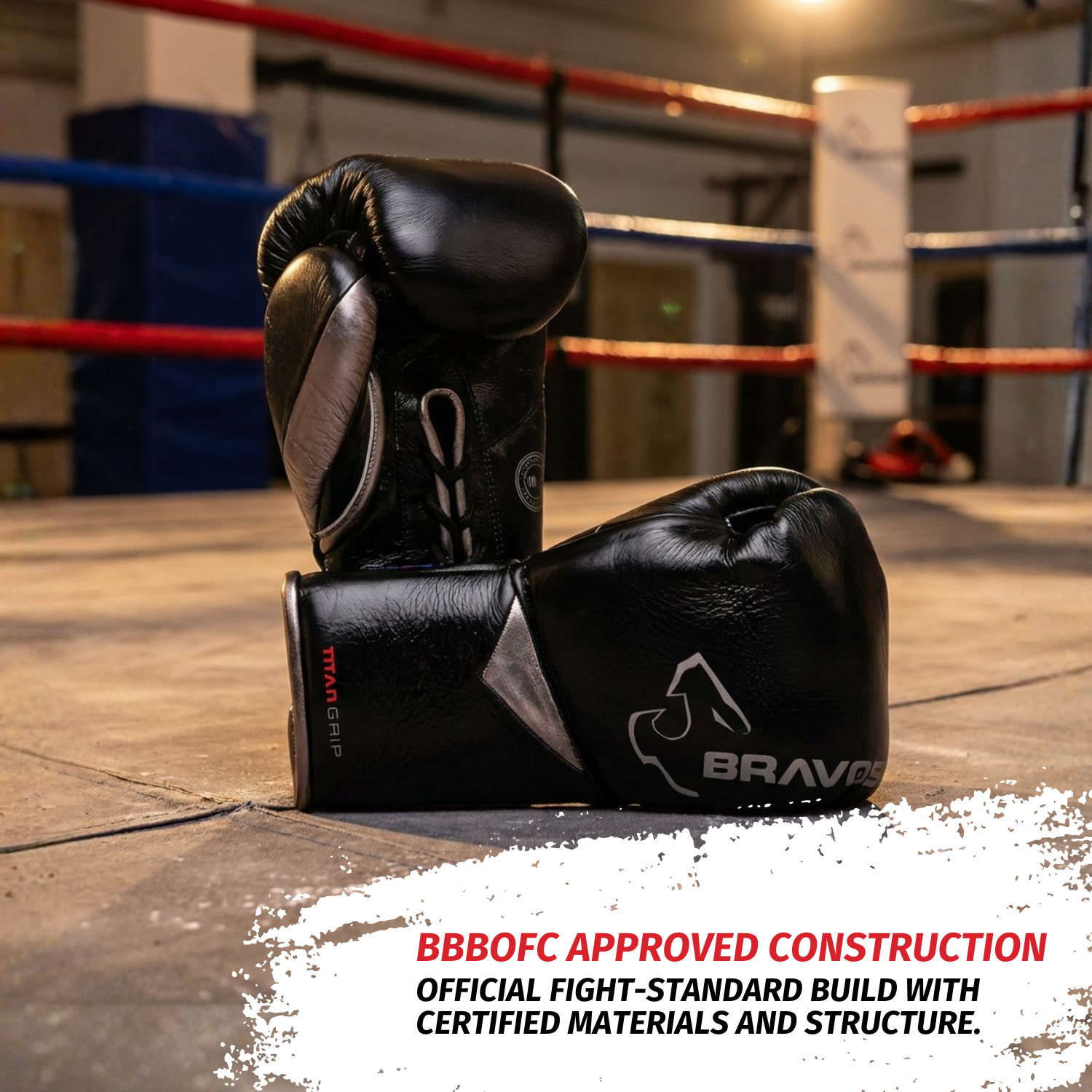 FitVora™ x Bravose: Titan Grip Pro Fight Gloves - Horsehair Series