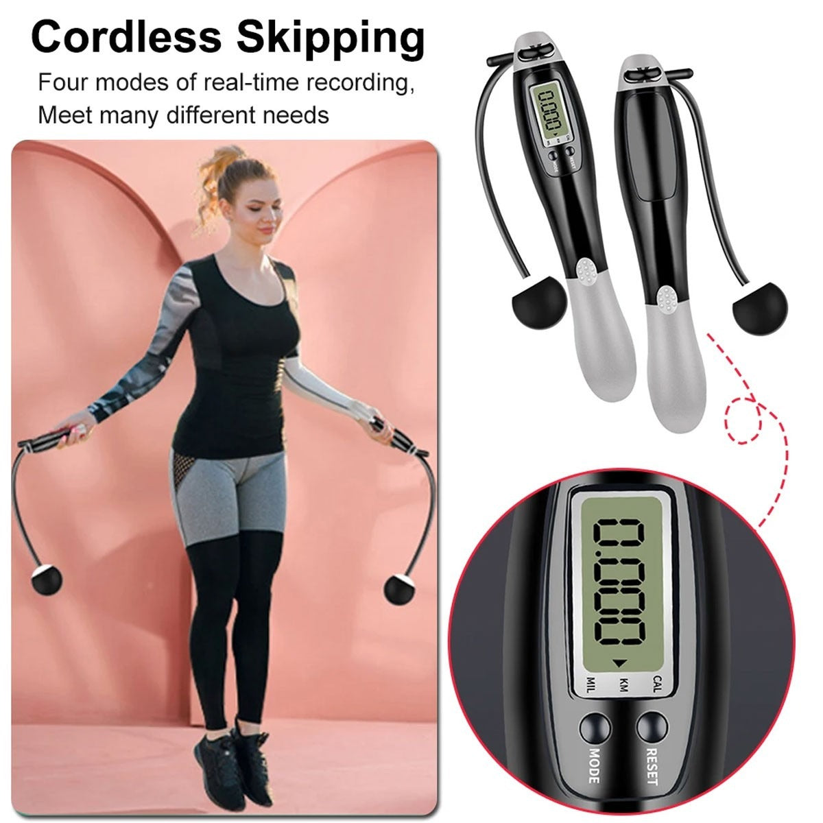 FitVora™ SmartTrack – Digital Cordless Skipping Rope