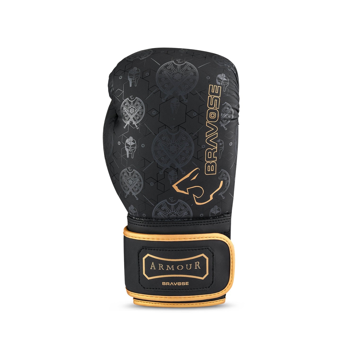 FitVora™ x Bravose: Armour 2.0 Boxing Gloves - Matte Black & Gold