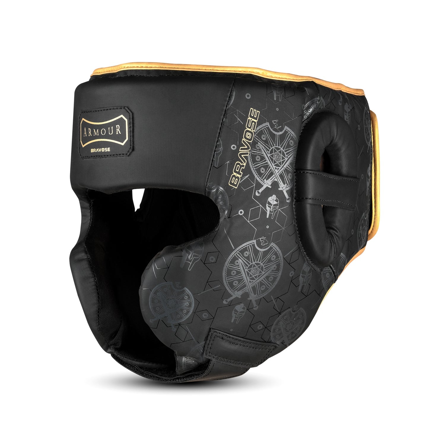 FitVora™ x Bravose: Armour 2.0 Elite Head Guard - Black/Gold