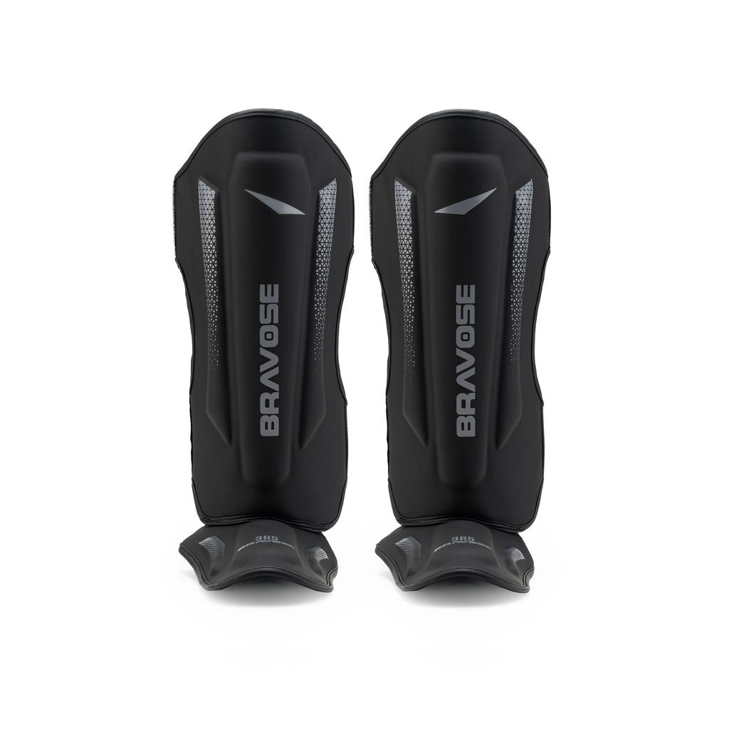 FitVora™ x Bravose: Pro-Series MMA & Muay Thai Shin Guards - Black