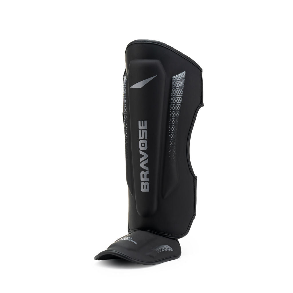 FitVora™ x Bravose: Pro-Series MMA & Muay Thai Shin Guards - Black