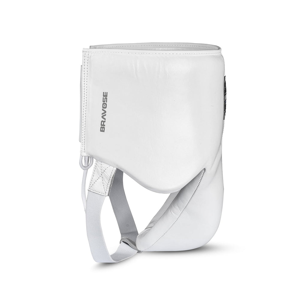 FitVora™ x Bravose: Elite Pro 2.0 Genuine Leather Groin Guard - White