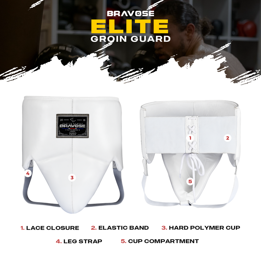 FitVora™ x Bravose: Elite Pro 2.0 Genuine Leather Groin Guard - White
