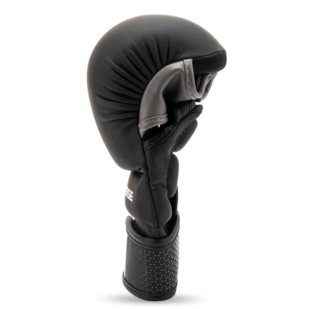 FitVora™ x Bravose: Pro-Series MMA Hybrid Sparring Gloves - Black